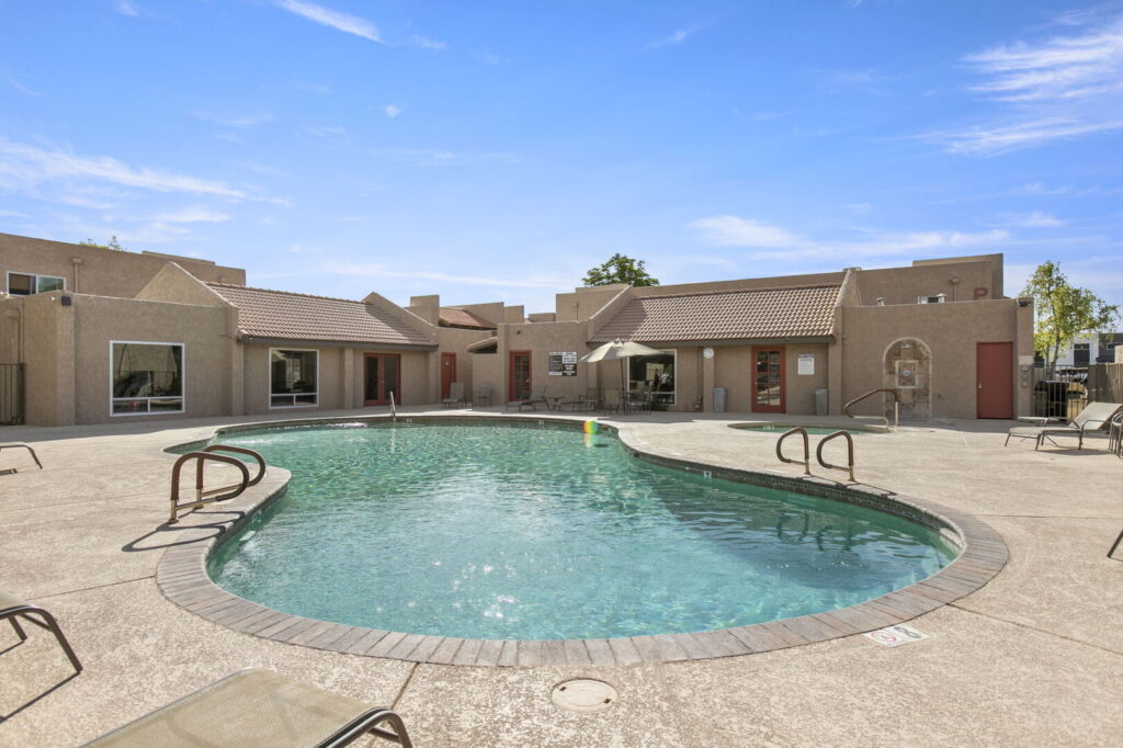 Pool view from one of our Phoenix vacation rentals