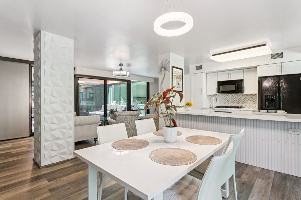 Dining area view in one of our Phoenix rentals